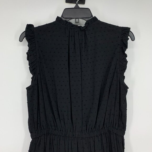 Kate Spade Dress Black Swiss Dot Sleeveless Midi Tie Neck NWT - Picture 10 of 12